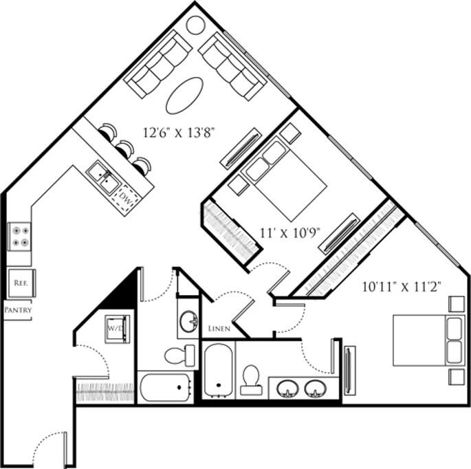 Floor plan layout diagram for B14 Premium